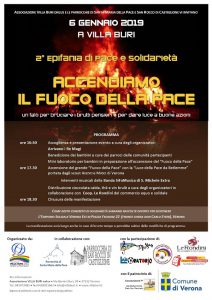 accendiamo il fuoco della pace epifania 2019